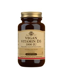 Picture of Solgar Vegan Vitamin D3 1000 IU 60 Vegan Softgels