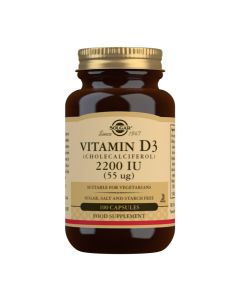 Picture of Solgar Vitamin D3 (Cholecalciferol) 2200 IU 100 Veg. Caps